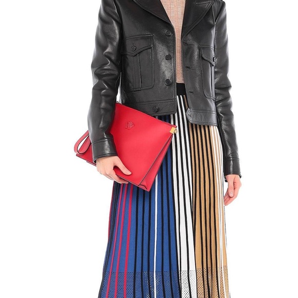 VERSACE RED Leather Wristlet/Crossbody Bag With 2 Removable Straps! New With Tag - Picture 13 of 14